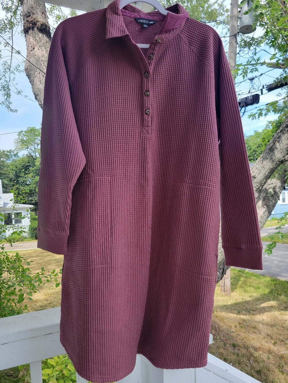 TOAD&CO Waffle Dress, Size, LARGE